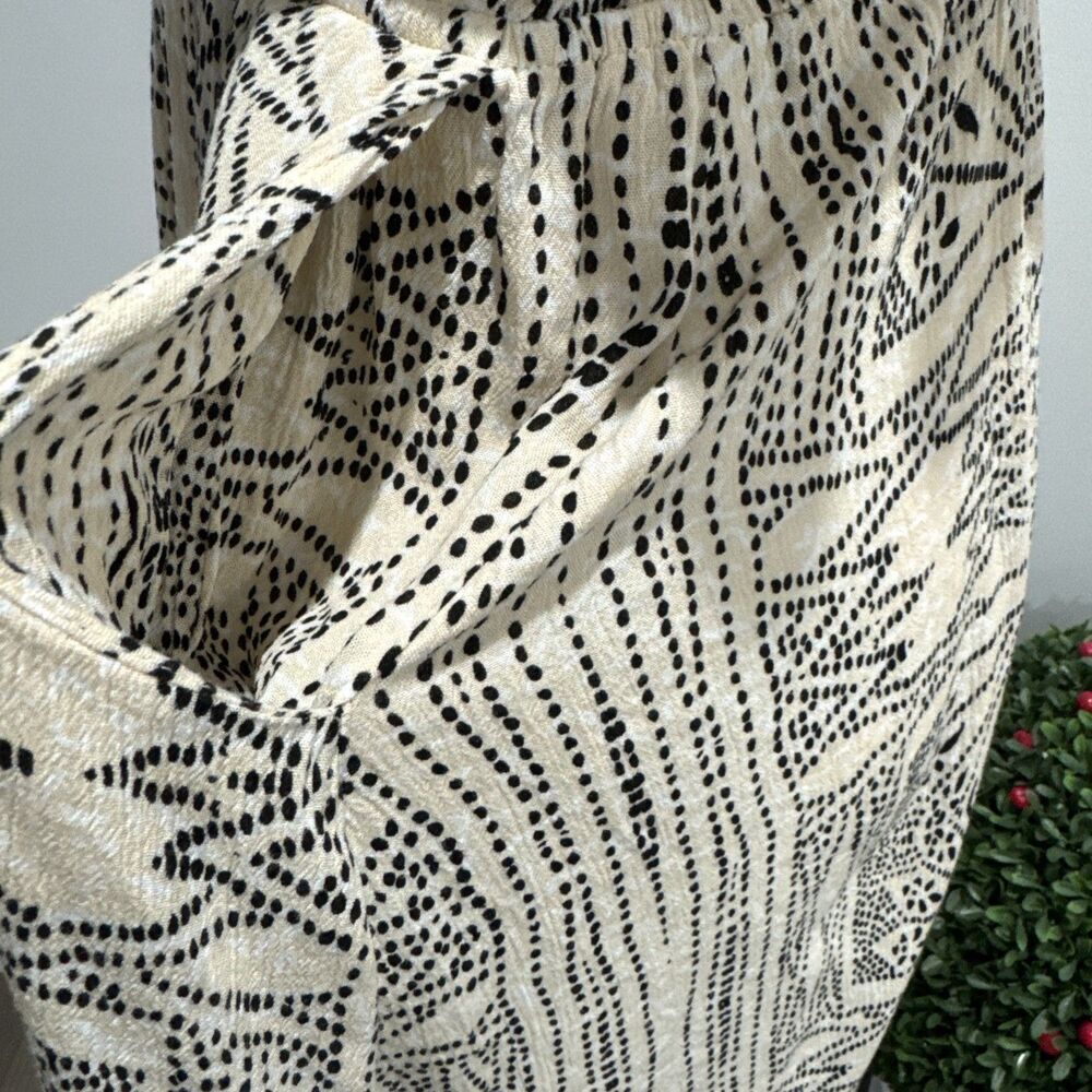 Boutique Designer Kori Blue Aztec Mid Wrap Dress pockets Sz S - Picture 4 of 10